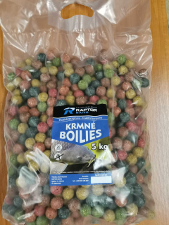 Krmné boilies Mix barev - bez příchutě 5kg