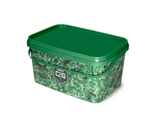 Hranatý kbelík s víkem Delphin C2G / kamufláž, 5L