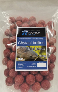 Chytací boilies Mléčná jahoda 900g raptor